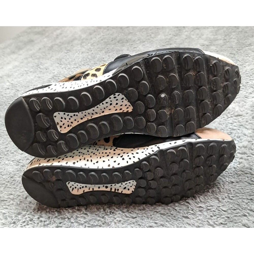 Steve Madden Shoes Women's Size 9.5M Cliff Leopard Print Lace-Up Wedge Sneakers - Picture 8 of 10
